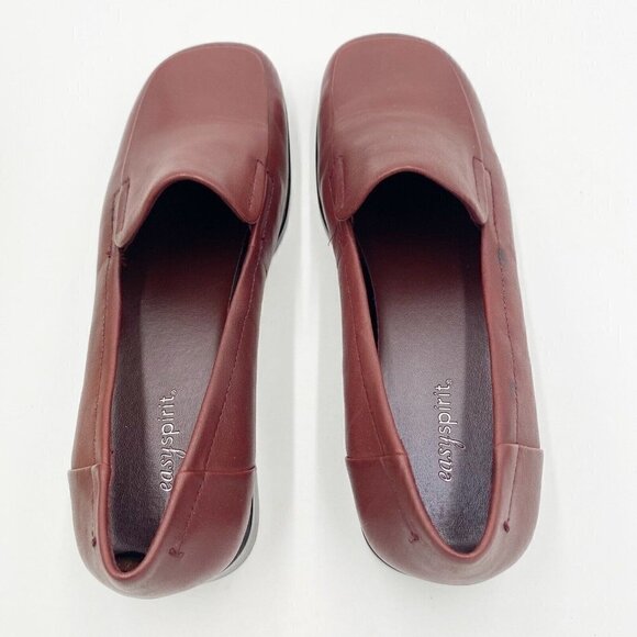 NIB EASY SPIRIT Womens Burgundy Goldengirlzu Slip-on Leather Pumps 7.5M - Picture 4 of 8